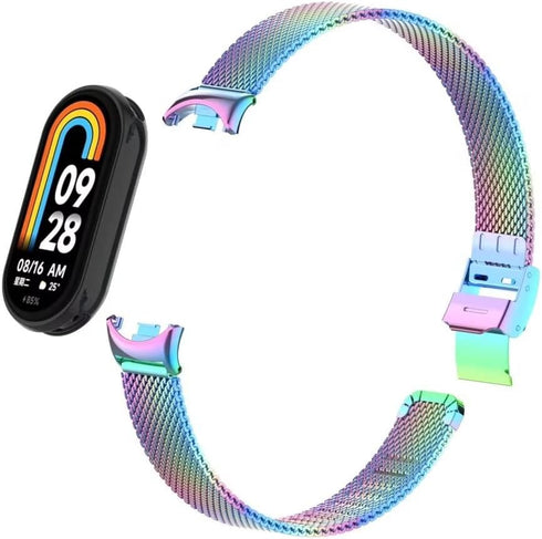 Stainless Steel Metal Replacement Strap for Xiaomi Mi Band 8, Wristband Accessories for Mi Band 8