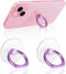 Jsoerpay 2 Pack Clear Phone Ring Holder, Transparent Cell Phone Ring Grip 360Rotation