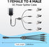 ANLINK 100-240V 12V 2A (2000mA) 4-Way (6ft) Power Adapter AC to DC & Power Splitter Cable for CCTV Security