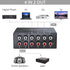 PROZOR 4-Way Stereo L/R Sound Channel Bi-Directional Audio Switcher, 2 in 4 Out or 4 in 2 Out Splitter