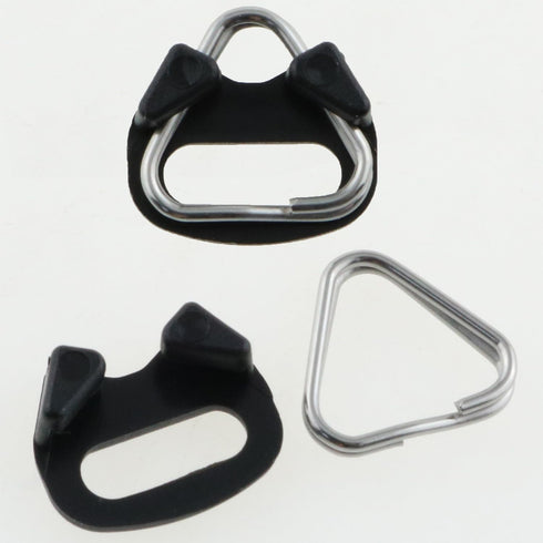 2Pairs 4PCS Stainless Steel Triangle Split Ring Adapter for Camera Strap, Triangle Split Ring Hook