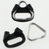 2Pairs 4PCS Stainless Steel Triangle Split Ring Adapter for Camera Strap, Triangle Split Ring Hook