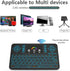 Mini Wireless Keyboard Q9 with Touchpad, Colorful Backlit, Rechargeable Handheld Remote for PC, Raspberry Pi 4, Android