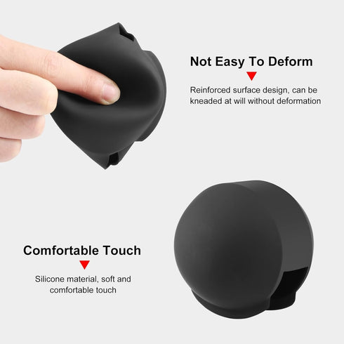 PULUZ Silicone Lens Cover for Insta360 X3 Invisible Dive Housing Case, Protective Lens Cap Flexible Lens Guard Protector Cover for Insta360 X4 Action Camera Diving Case Accessories Black