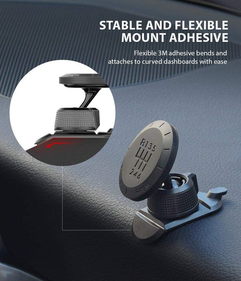 Ringke Magnetic Gear Phone Car Holder, Universal Powerful Neodymium Magnet with 360° Rotation