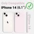 AOTESIER iPhone 14 Case, Chalk Pink Silky Touch Premium Soft Liquid Silicone Rubber Full-Body Protective Bumper
