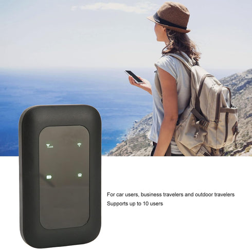 Hilitand 4G 150Mbps 10 LTE Router, Portable Travel Hotspot with SIM Card Slot for Car Users Business Travelers