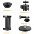 UTEBIT Magnetic Camera Mount Base Stand Kit 66mm, Magnet Tripod with 1/4 Screw Mini Ball Head, GoPro Adapter, Phone