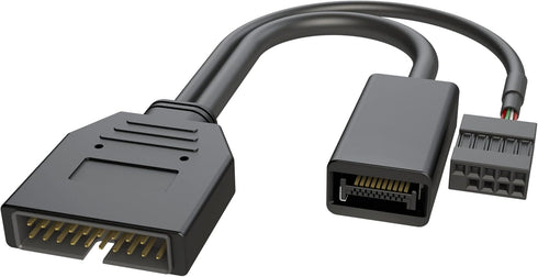 LINKUP Internal 3.1 10G Gen 2 20-Pin A-Key Male Connector w/USB 2.0 Header to USB 3.0 Extension Cable