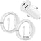 Fast Charging Car Charger for iPhone 16 15 Pro Max, 40W Dual Port USB C with 2Pack 6ft USB C Cable, Type C Adapter,