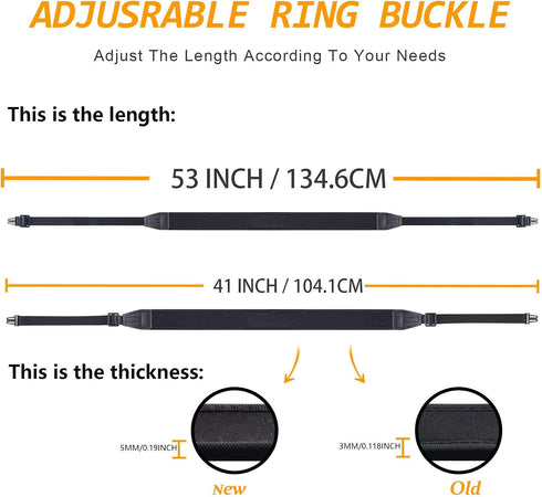 2 FIEIL Pank Universal Neoprene Neck Shoulder Strap Soft Camera Strap with Anti Slip Material for Video Camcorder
