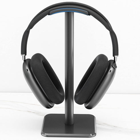 VBESTLIFE Headphone Stand, Earphone Holder with Aluminum Supporting Bar for All Headphones Size (Black)