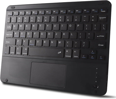 Ultra Slim Bluetooth Keyboard with Touchpad - Rechargeable Portable Wireless Keyboard for iPad, iPhone, Samsung, Android
