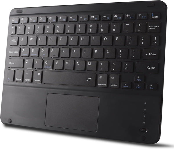 Ultra Slim Bluetooth Keyboard with Touchpad - Rechargeable Portable Wireless Keyboard for iPad, iPhone, Samsung, Android