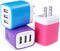 Wall Charger, USB Charger Adapter, 3.1A/3Pack Multi Port Fast Charging Cube Power Block for iPhone 15 14 13 12 11 Pro