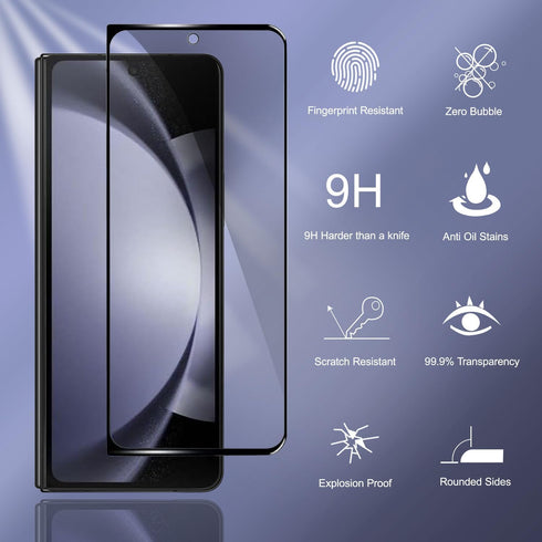 UEEBAI 2 Packs Privacy Screen Protector for Samsung Galaxy Z Fold 6 5G, Anti-Spy, Case Friendly, Easy Installation,