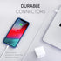TALK WORKS 5' MFI Certified USB Lightning Cable for iPhone 14/13/12, AirPods, iPad - Wall Charger Adapter (White)
