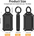 Waterproof Keychain Holder Case for Samsung Galaxy SmartTag2, Scratch Resistant Cover with Keychain for Keys, Wallet,