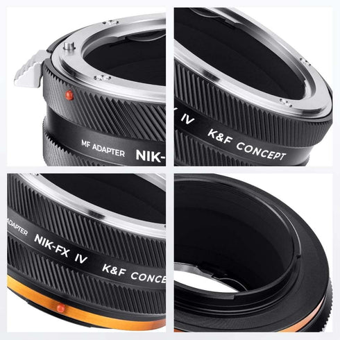 K&F Concept IV PRO NIK-FX Lens Mount Adapter with Aperture Control Ring for Nikon F Series Lens to Fujifilm X-Series