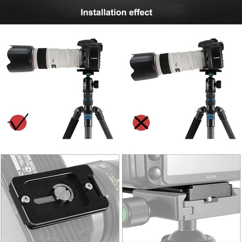 Trwteru 300mm Quick Release Plate for DSLR Cameras, Aluminum Alloy Universal Tripod Mount Plate Secure Locking