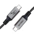 USB 4 Cable for Thunderbolt 4 with 240W Fast Charging, 40Gbps Data Transfer, 8K@60Hz Video, USB4/USB-C (Grey, 4FT)