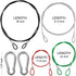 DanziX 4 Pack Safety Stainless Steel Tethers, Colorful Coated Lanyards for All GoPro Hero Series and Other Camera Devices,0.08 inch Diameter Cables,Protect Your Value - Red, Green, Silver, Black
