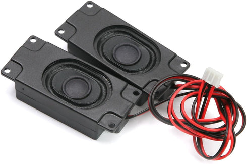 Heyiarbeit 4Ohm 3W Internal Magnet Speaker - 2Pcs Mini Loudspeaker with Wire and 4 Pin Terminal for DIY