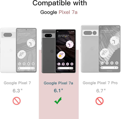 JETech 3-Pack Tempered Glass Screen Protector for Google Pixel 7a, 6.1-Inch, HD Clear, Fingerprint Compatible