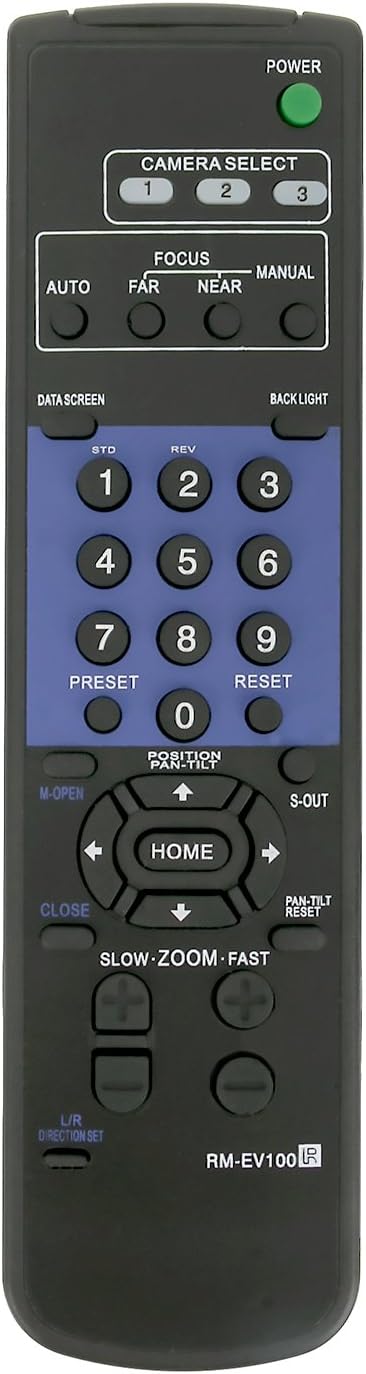 New RM-EV100 Replace Remote for Sony EVI-D100, EVI-D100P, EVI-D70, EVI-D70P, EVI-D70W, BRC-H700, BRC-Z700, BRC-300,