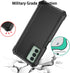 Cricket Outlast Case with Tempered Glass Screen Protector, 360 Full-Body Soft TPU Bumper Shockproof Silicone Cover
