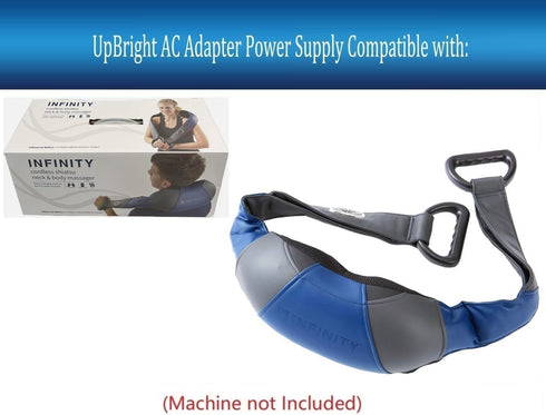 UpBright 13V AC/DC Adapter Compatible with Infinity 11012106 Cordless Rechargeable Shiatsu Neck Shoulders and Body Massager 11.1V 3200mAh Li-ion Battery 13VDC 1.8A Power Supply Cord Cable Charger PSU