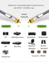 Subwoofer Digital Audio Coaxial Cable - Dual Shielded Cord, 24K Gold Plated Connector RCA to RCA, 4.9feet