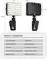 degeca 66 25 96+ 3 2 360 2000mAh LED & RGB Portable Selfie Light, CRI, White & RGB Modes, Rotatable Phone Clip & Camera