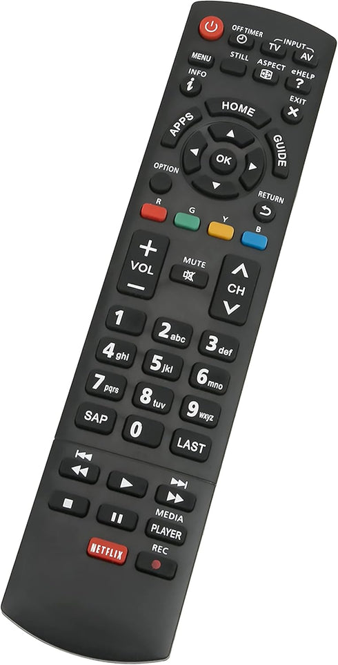 New N2QAYB000835 Remote for PANASONIC TV - Compatible with TC-P55ST60, TC-P50ST60, and more