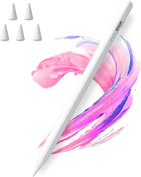 Stylus Pen with Palm Rejection, Tilt Sensitive Pencil for Apple iPad 10th/9th/8th/7th/6th, Pro 11/12.9, Air 5/4/3, Mini