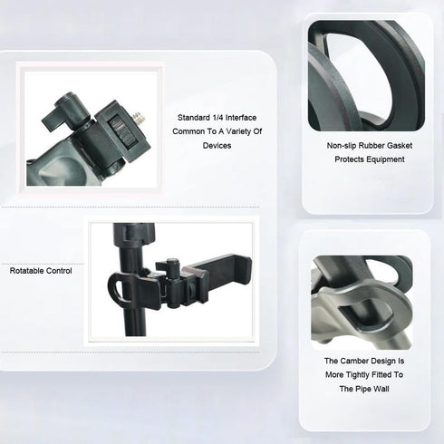 ThtRht 2 Pack 1/4 Monitor Camera Mount Clamp Clip Screen LCD Display Top Fill Light Flash Holder Webcam Stand