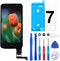 Brinonac Screen Replacement for iPhone 7, 4.7 inch LCD Digitizer Touch Screen, Full Set with Tools, Black