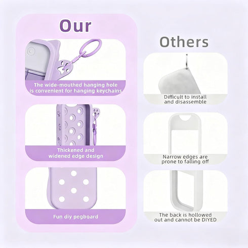 TARSHYRY 1 OZ/30 mL (4pcs Set) Silicone Hand Sanitizer Spray Case with Keychain, Cute Protective Holder Cover