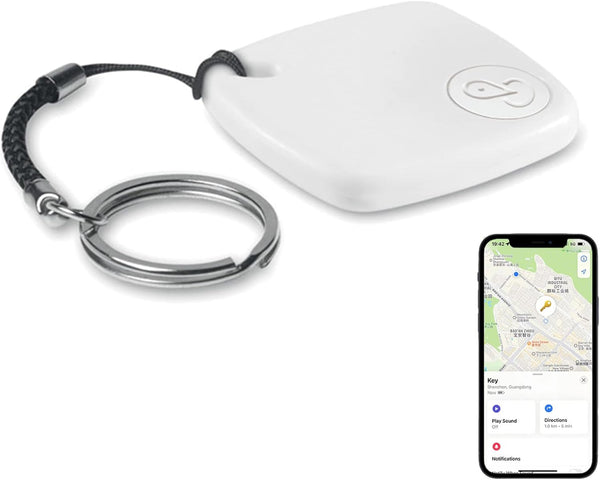 Bluetooth Tracker & Item Locator, Key Finder Smart Tag for Apple Find My (iOS Only), 1 Year Battery (White-1pack)