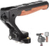 LEFTFOTO Top Handle Quick Release Handgrip with NATO Rail Kit, Wood & Metal Grip for Camera Cage Video Rig