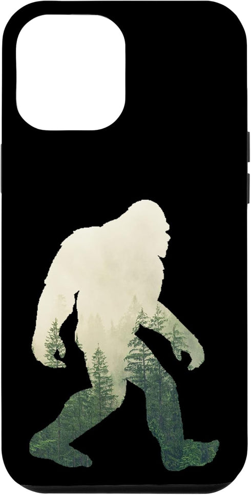 iPhone 12 Pro Max Bigfoot Figure Sasquatch Yeti Nature Double Exposure Case