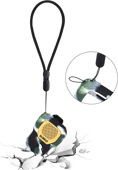 Protective Cover for DEWALT Wearable Bluetooth Speaker, Portable Silicone Water-Resistant Carrying Case with Lanyard