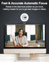 Camii 2K Webcam with Light, HD Webcam for PC with Built-in Privacy Cover, Adjustable Brightness, Noise Reduction Mics