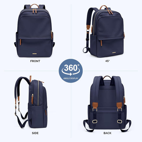 Backpack Daypack Backpack 14 Inch GOLF SUPAGS Women Laptop Casual for Work Travel College Purse Fits Notebook (Navy