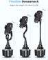 Zewwen 360 16 Max/15/14/13/12/11, S25/S24/S23/S22, 4-7 Car Phone Holder, Dual Rotate Gooseneck Cup Holder Phone Mount