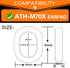 ATH M70X Ear Pads - TRANSTEK Replacement Ear Cushion Compatible with ATH-M70X Headphones I Thicker Memory Foam (Protein Leather)