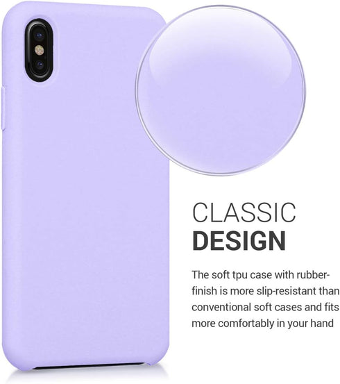 kwmobile Case for Apple iPhone X - TPU Silicone Phone Cover with Soft Finish - Lavender
