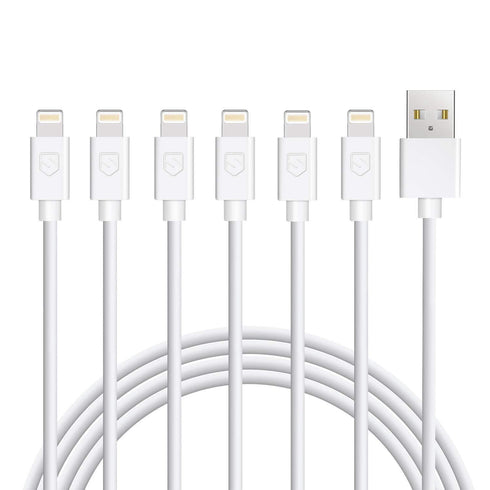 iPhone Charger 6-Pack: 3FT USB Lightning Cables for iPhone XR, XS, XS Max, X, 8, 8 Plus, 7, 7 Plus, 6, 6s Plus, SE, 5,