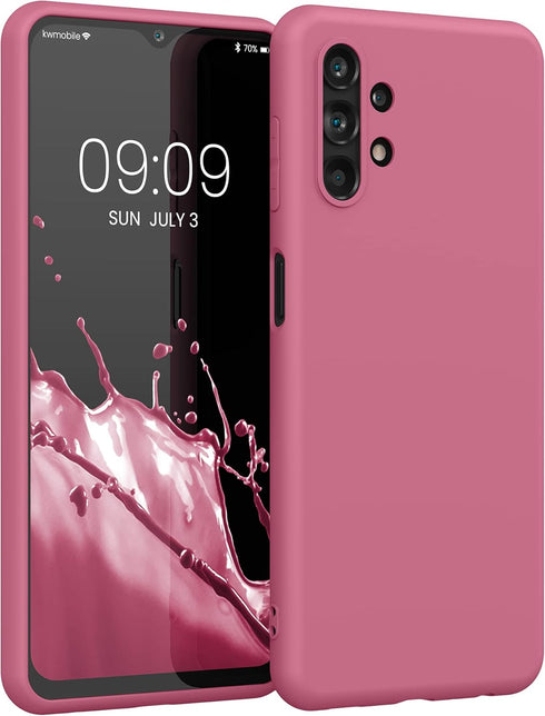 kwmobile Soft Slim Protective TPU Case Compatible with Samsung Galaxy A13 4G - Dark Rose
