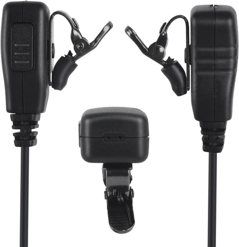 2 Pin Ear Bud in Ear Earbud Ptt Mic Earpiece Coil Ear Piece Two Way Radio Headset for Motorola Walkie Talkie CLS 1410 dlr1060(Black,Wired)